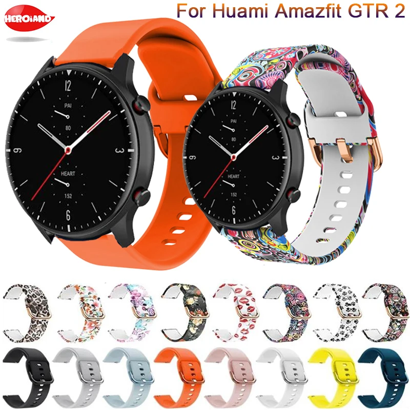 

For Huami Amazfit GTR 2 / 2e / 2 eSIM Watch 22mm Silicone Strap Smartwatch Replacement Multi-Colour Sport Bracelet Accessories