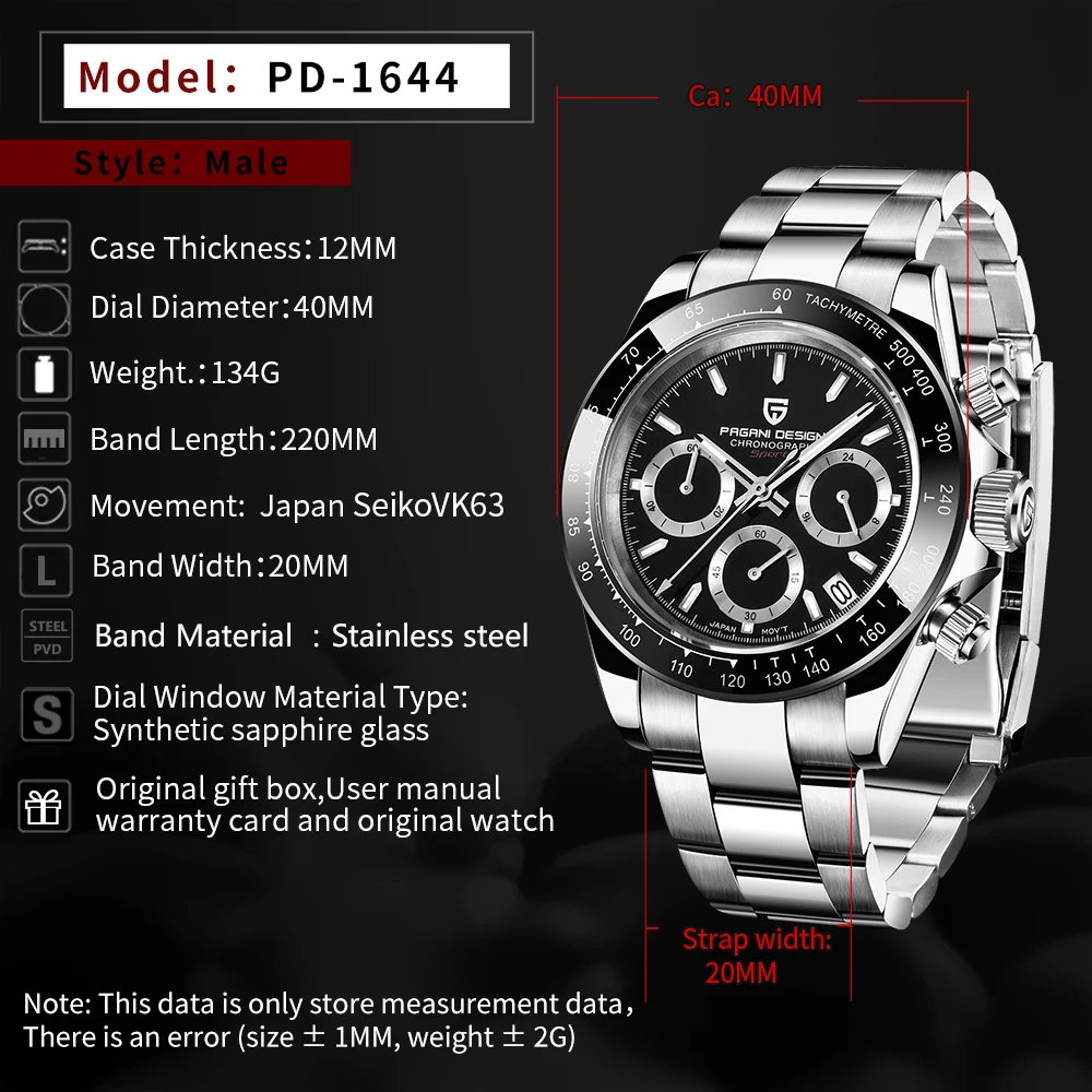 PAGANI DESIGN New 2019 Quartz Watch Top Brand Luxury Men Watch relogio masculino Waterproof Sports Watch relogio masculino