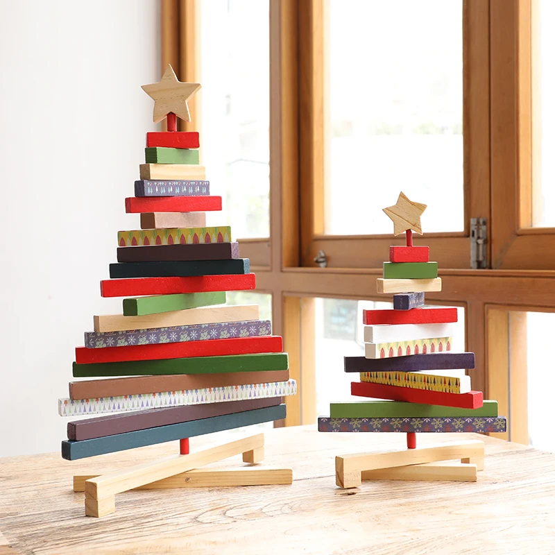 

Wooden Christmas Decoration DIY Ornaments Birthday Party Decoration Christmas Tree Desk Decor новогодние украшения 2022