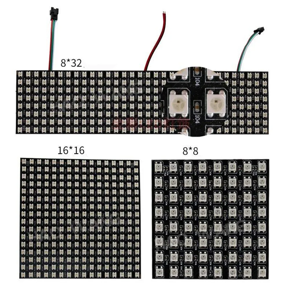 

WS2812B гибкий пиксель 8x8 16x16 8x32 SK6812 индивидуальная Adressierbare Digitale led-modul панель Гибкая DIY дисплей доска DC5V