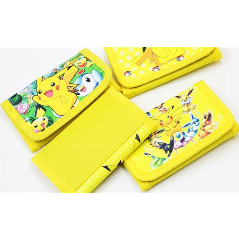 Dompet Anak Pokemon Tas Kartu Dompet Gambar Pikachu Anime Janpan Dompet Koin PVC Hadiah Natal untuk Mainan Anak Acak