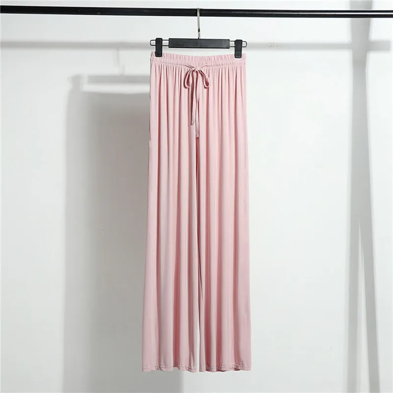 Pantalones largos de algodón Modal para mujer, ropa de dormir cómoda, ropa de noche informal para el hogar
