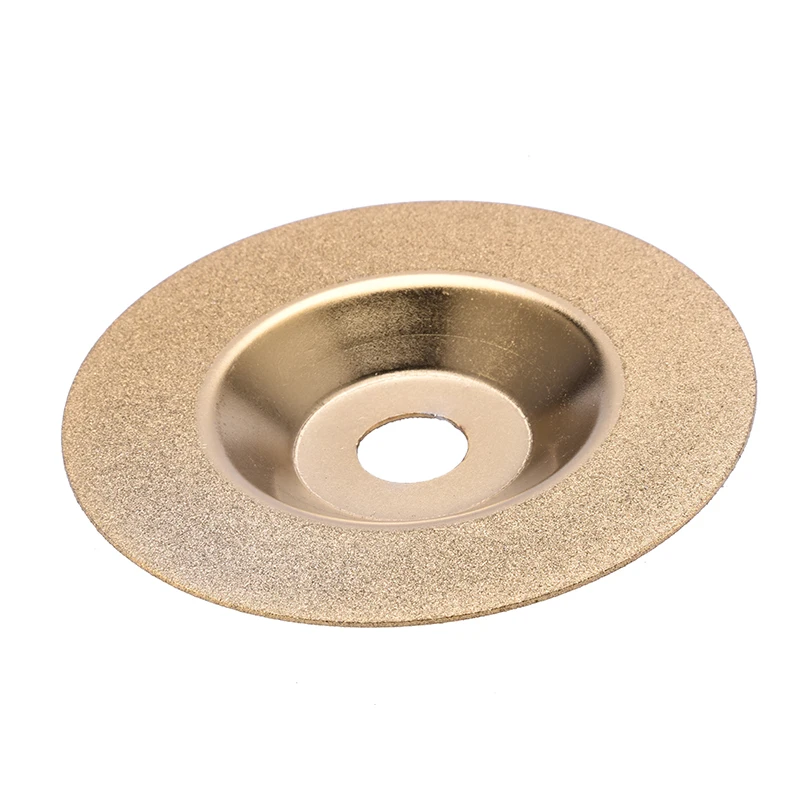 PW TOOLS 100 mm Gold Diamond Titanium Grinding Wheel Polishing Disc Pads Grinder Cup Angle Grinder Rotary Tool Grind Stone Glass