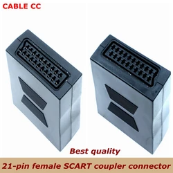 21 pin SCART do wspornika Adapter żeński do żeńskiego F/F gniazda wspólnego Connector21p wtyczka Euro SCART