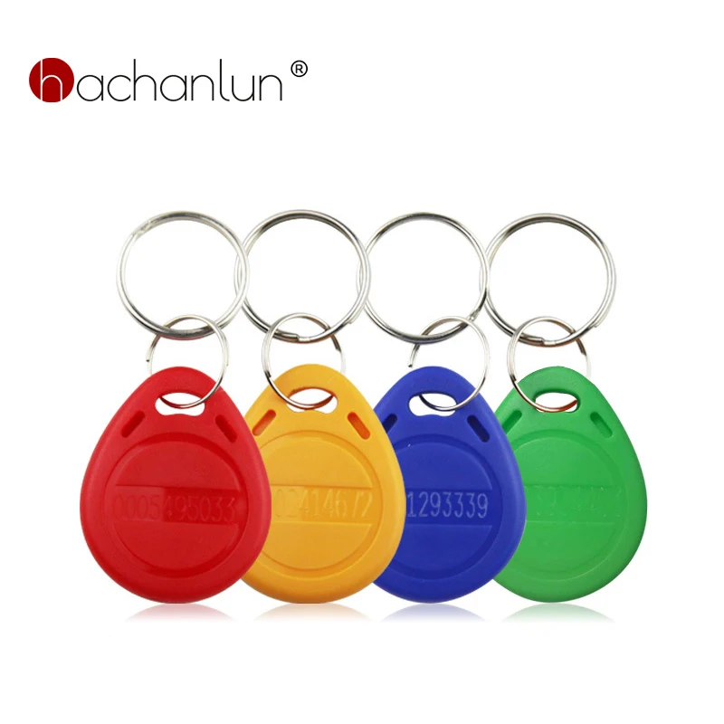 50PCS EM4100 TK4100 Keychain 125KHz Tag RFID  Recordable Keychain Keychain ID Access Control Keychain Read-only