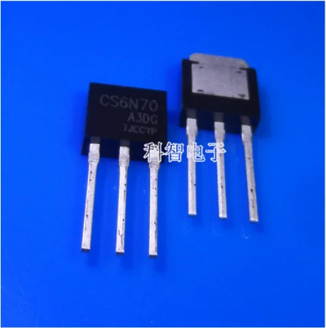 Free Shipping 100% Original  100pcs CS6N70 A3D-G TO-251 6A/700V