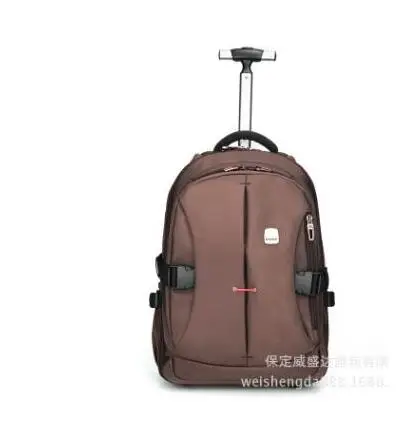 Mochila rodante para hombre y mujer, bolsa de equipaje con ruedas, maleta con ruedas