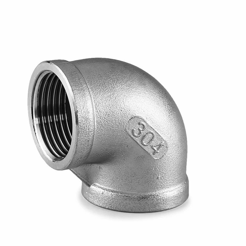 

New 1/8" 1/4" 3/8" 1/2" 3/4" 1" 1-1/4" 1-1/2" BSP Elbow 90 Degree Angled Stainless Steel 304 Female Threaded Pipe Fitting