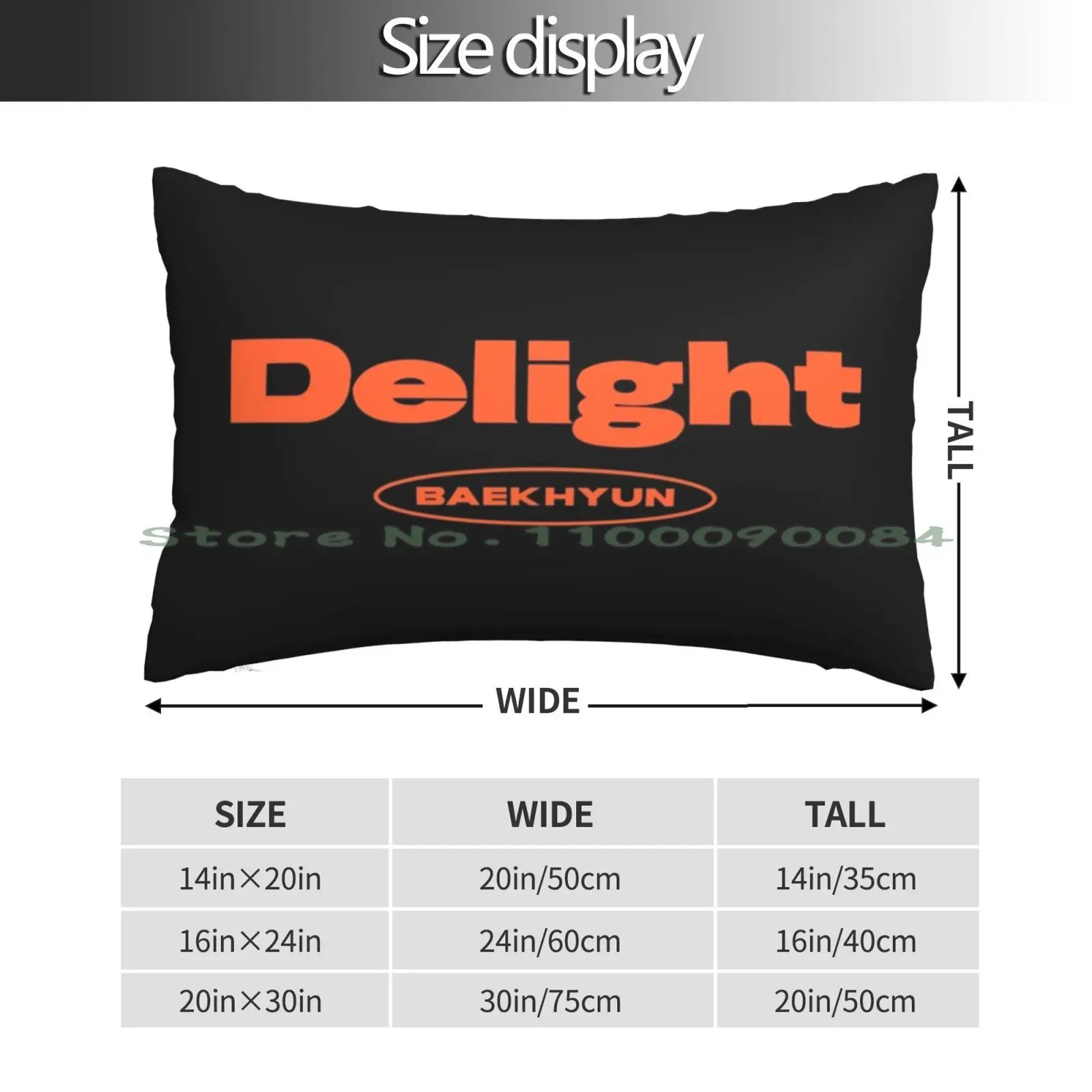 Kpop Baekhyun Delight Pillow Case 20x30 50*75 Sofa Bedroom Recaro Fox K N Engineering 501auto Racing Bilstein Long Rectangle