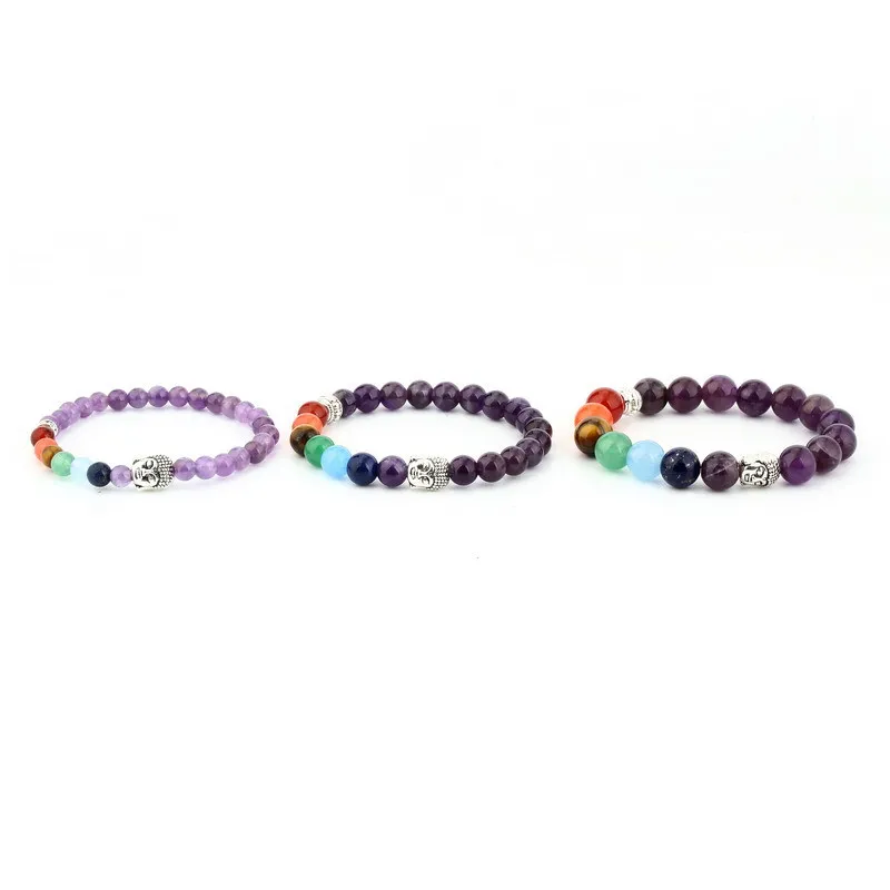7 Chakra Bracelet with Meaning Cardfor Men Women Natural Crystal Healing Anxiety Jewellery Mandala Yoga Meditation Bracelet Gift