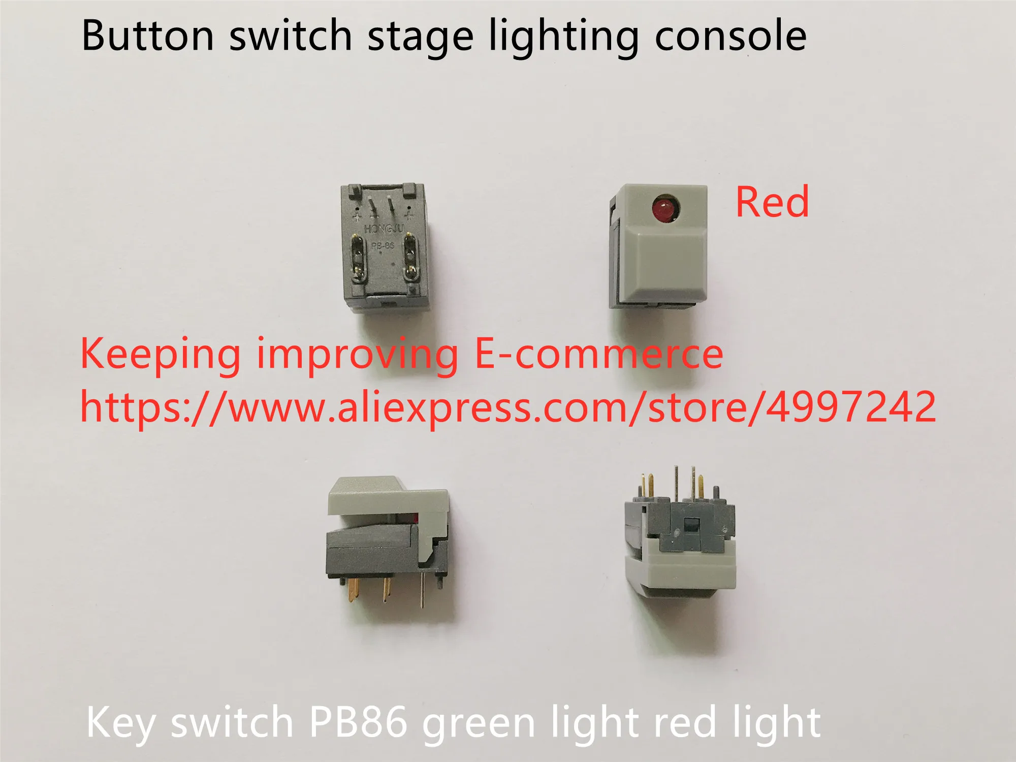 Original new 100% button switch stage lighting console key switch PB86 green light red light