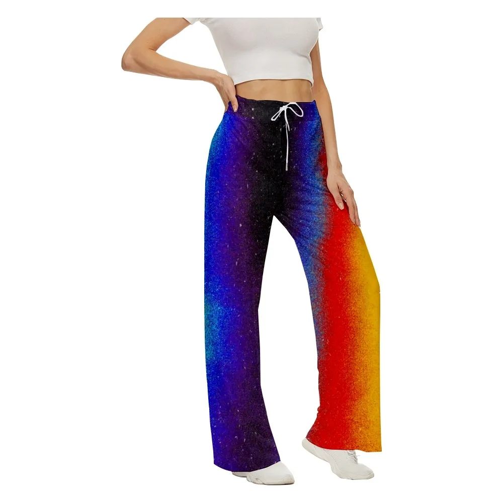 Women Casual Pants Wide Leg Pants Color Print Loose Casual Trousers Summer Clothes Women Sweatpants Fashion Bottoms Streetwear 