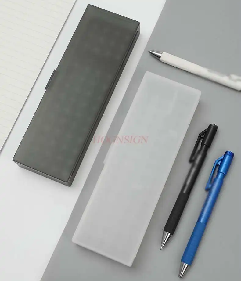 Transparent Pencil Case Matte Stationery Box Elementary And Middle School Students Simple Storage Box Pencil Bag