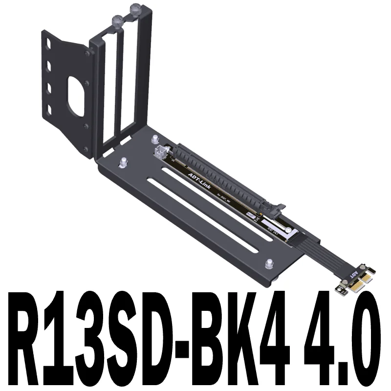 90 Derajat Kanan Siku PCIe 4.0X1 untuk X16 PCI Express Riser Kartu Extender Pita Kabel Pertambangan Kartu Grafis Vertikal Baseboard