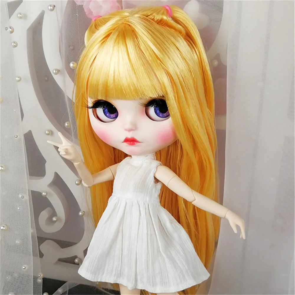 DBS Blyth icy doll clothes White sleeveless dress suit for 1/6 30cm JOINT body girl boy gift toy