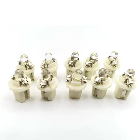 10 sztuk/partia Multi Color T5 B8.5D SMD LED światła samochodowe samochody dioda elektroluminescencyjna Instrument deska rozdzielcza żarówki B8.5 DC 12V