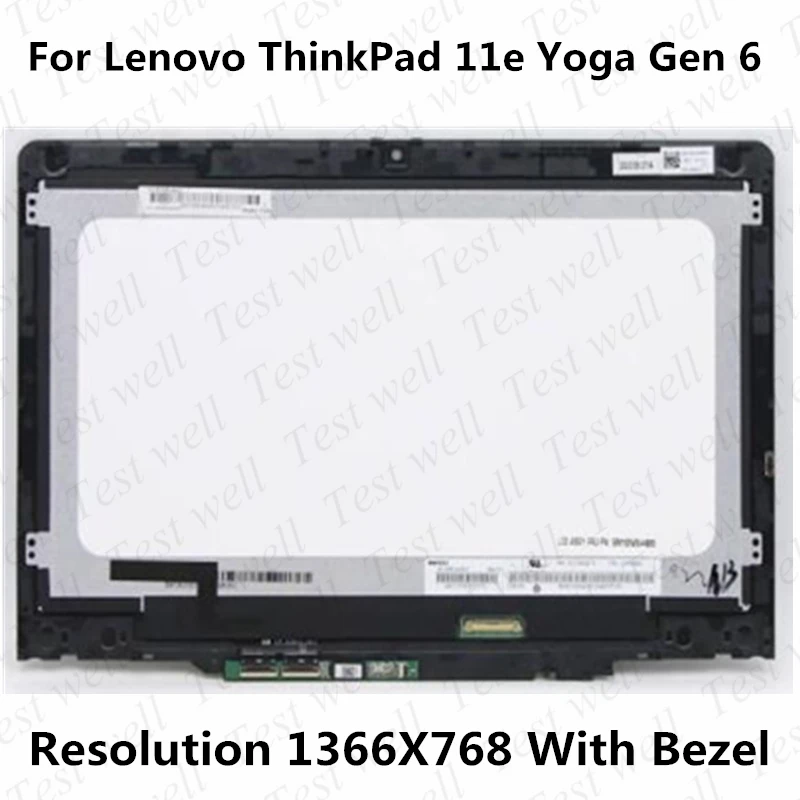 

Original 11.6" LCD Touch Screen Digitizer Assembly For Lenovo ThinkPad 11e Yoga Gen 6 20SE 20SF LED Matrix Display Replacement