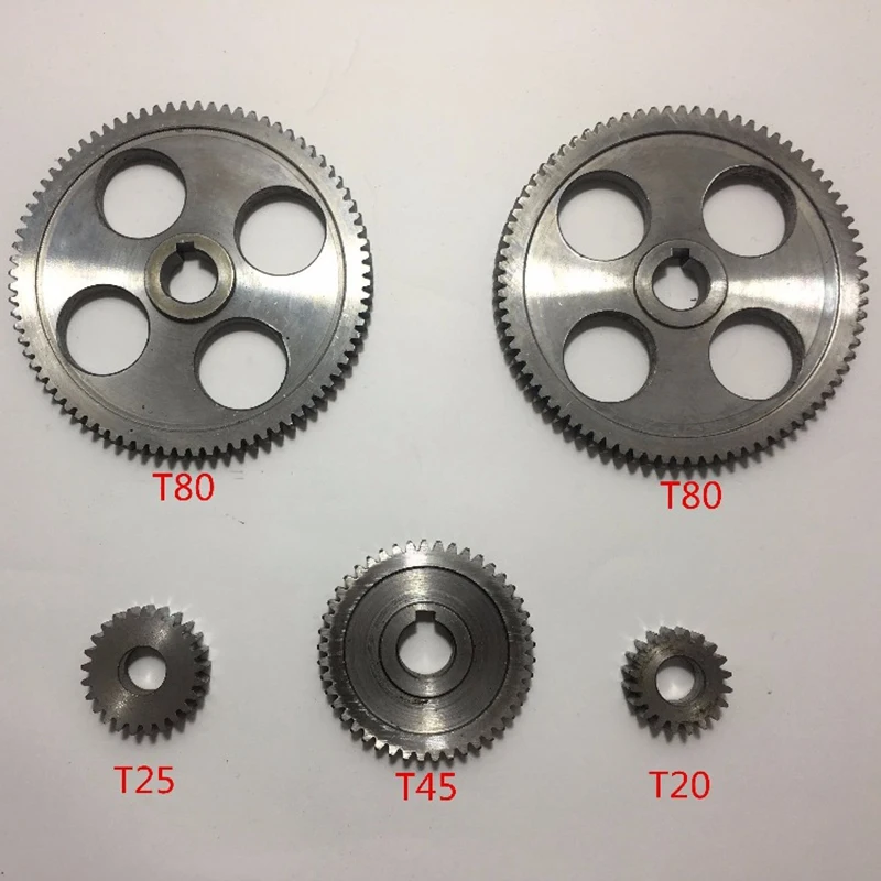 5Pcs/Set Lathe machine metal lathe CJ0618 Machine Tool Gear Metal Gears Micro-Lathe Gear Metal Cutting Gear