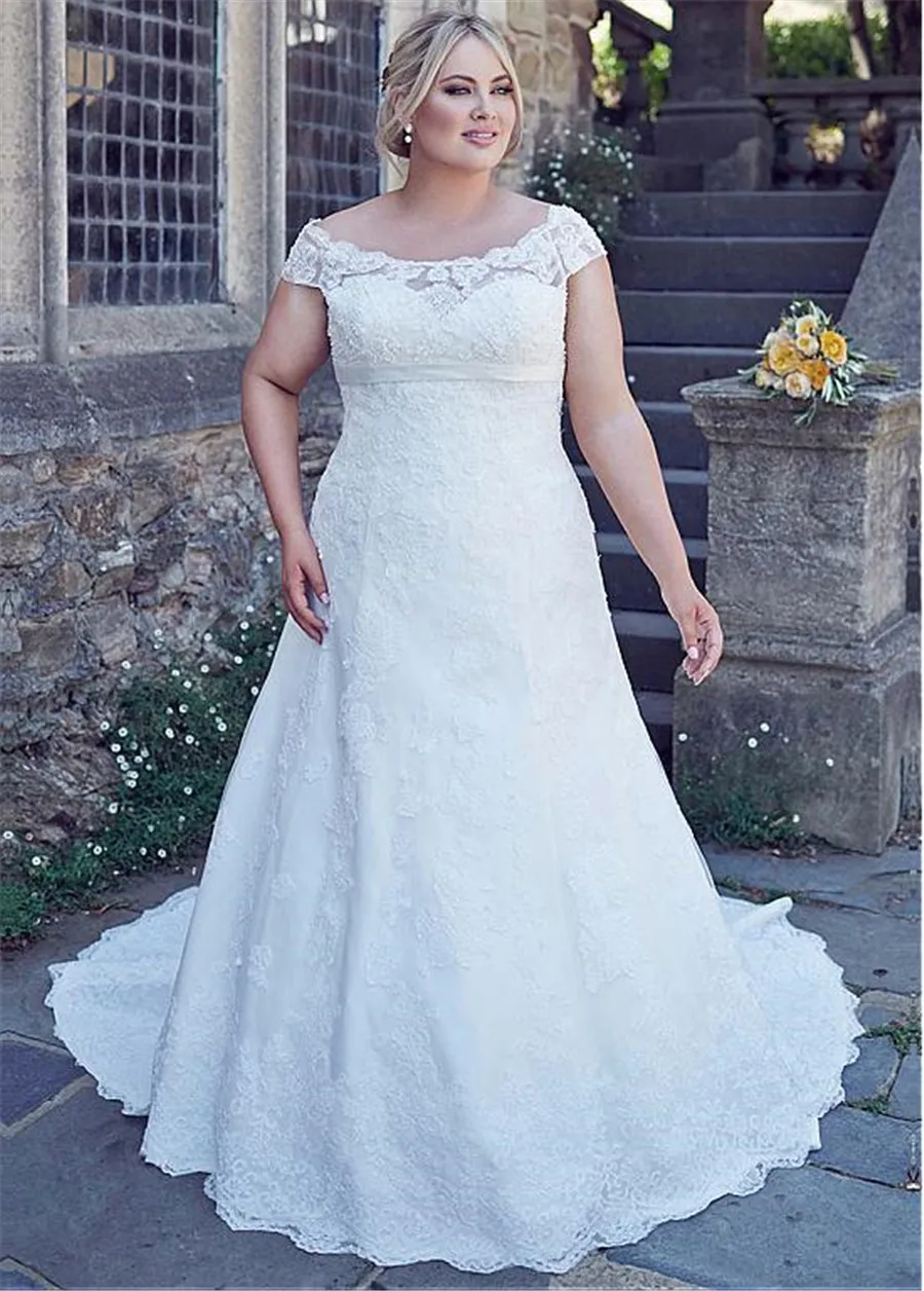 Robe de mariée fantastique en Tulle, encolure Bateau, avec des Appliques en dentelle perlée, à volants, Organza, manches longues