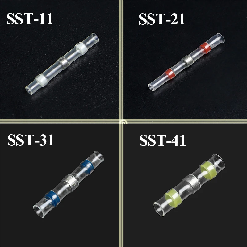 20/50/100PCS Thermal Shrinkage Electrical Car Wires Connector Solder ExtrusionTerminals Block Cable Termination Wireway Clamping