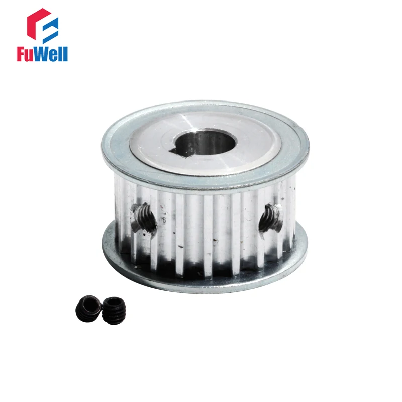 HTD5M Timing Pulley 18T With Keyway 16mm Belt Width Toothed Belt Pulley 8/10/12/12.7/14/15mm Bore 18Teeth 5M Transmission Pulley