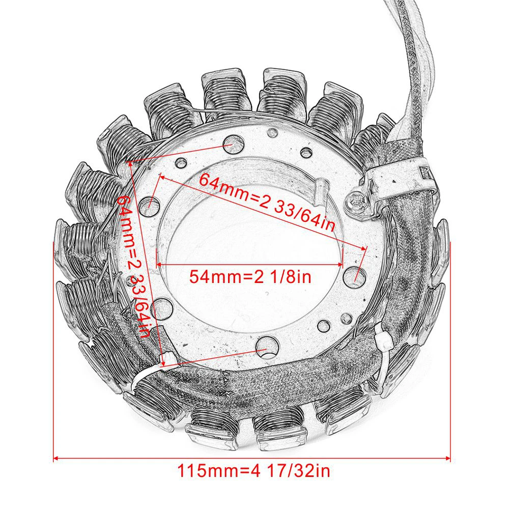 Stator Coil For Suzuki DR650 1996 - 2016 / XF650 Freewind 1997 - 2001 / 32101-32E00-000