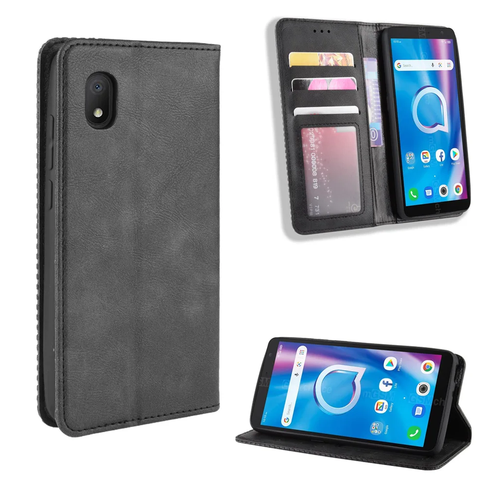 Leather Flip Cover For Alcatel 1B 2020 Case Wallet Card Stand Magnetic Book Cover 5002A 5002D 5002F 5002I 5002X Phone Cases