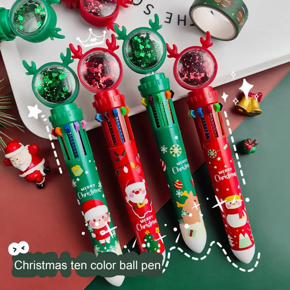 All in one Ballpoint Pen Gel Office Kids Christmas Printing Multi-color Marking Stationery Gel Pen Student Gift