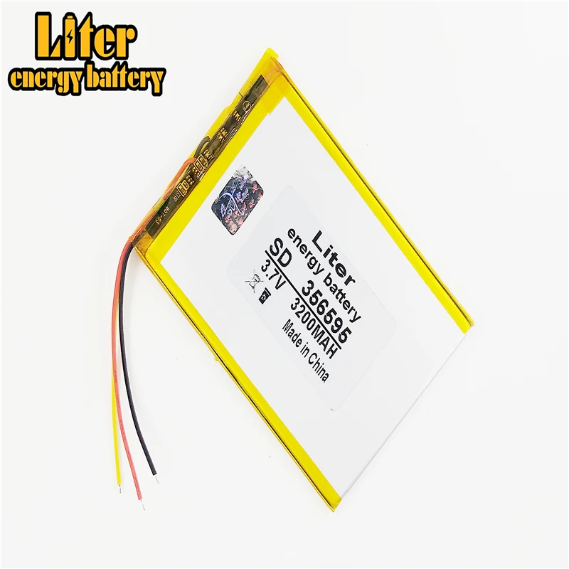 3 line  3.7V 3000mAh Lithium Tablet polymer battery for Tablet PC / MID PDA 356595