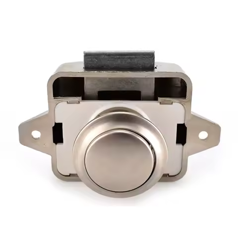 NAIERDI 26mm Camper Car Push Lock Diameter RV Caravan Boat Motor Home Cabinet Drawer Latch Button Locks For Furniture Hardware