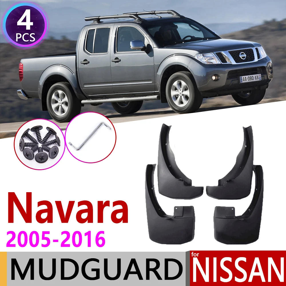 

Mudflap for Nissan Navara Frontier Brute D40 2005~2016 Fender Mud Guard Splash Flaps Mudguards Accessories 2006 2007 2008 2009