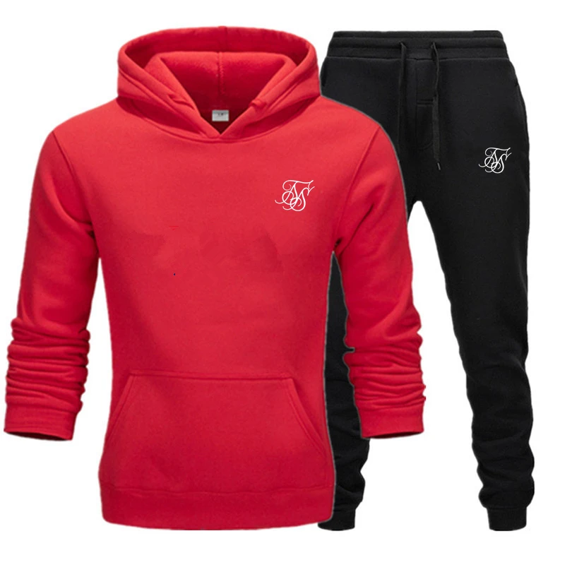 Sik Zijde Mannen Merk Nieuwe Sets Mode Herfst Lente Sporting Suit Sweatshirt Trainingsbroek Heren Kleding 2 Stuks Sets Slanke Trainingspak