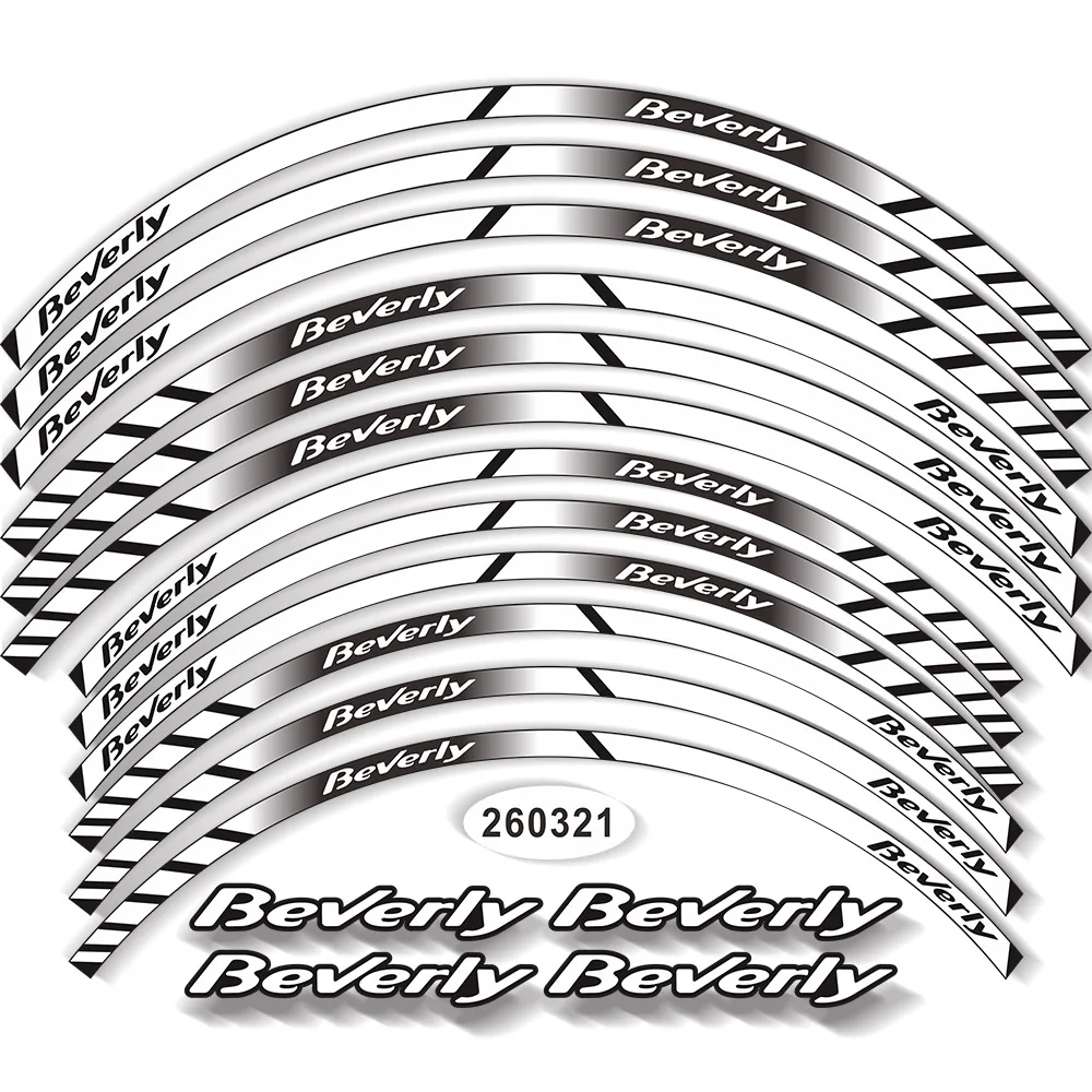 High-quality waterproof decals for modification of motorcycle wheel rim stickers for Piaggio beverly