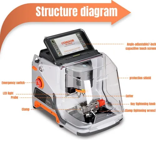 [US/UK/EU Ship] Xhorse Condor XC Mini Plus CONDOR XC-MINI II Automatic Key Cutting Machine with 3 Years Warranty