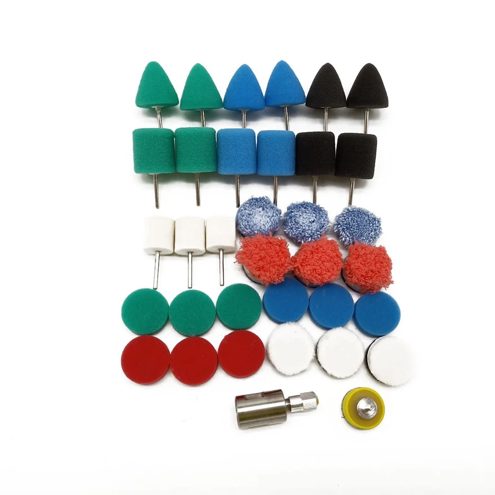 CDWTS Mini Polishing Kit For Car Beauty Detailing Polisher Extention Tools Car Polishing Pad Kit for Rotary Polisher