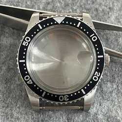 40mm 316L Stainless Steel Watch Case for NH35 NH36 Movement Acrylic Glass Bidirectional Rotation Flat Bezel Shell