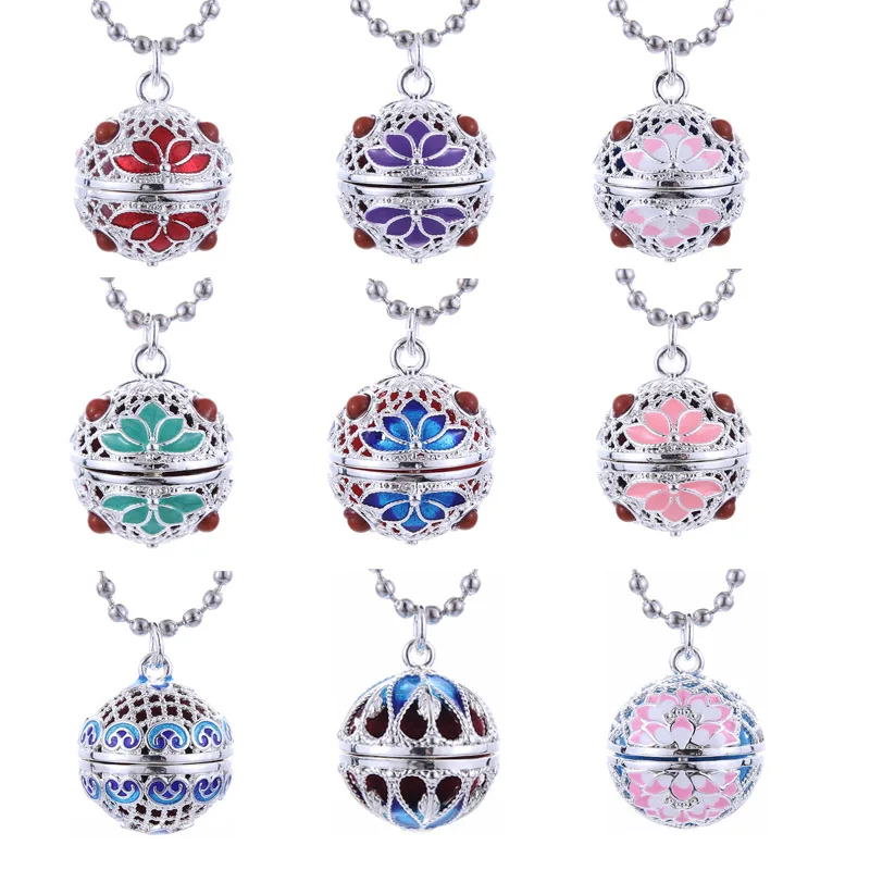 New Aromatherapy jewelry fine oil painting aroma necklace Perfume essential oil Aroma diffuser pendant necklace girl gift