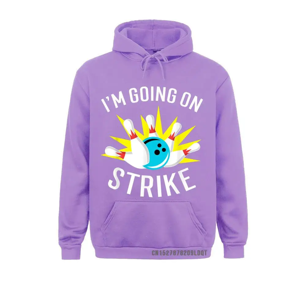 I'm Going On Strike Bowling Slim Fit Long Sleeve Casual Sweatshirts Young Hoodies Printed Clothes Winter