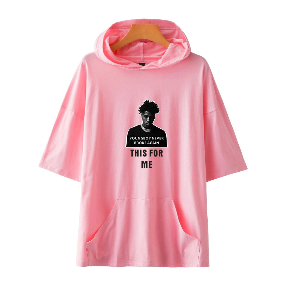 YoungBoy Never Broke Again men/women hooded t-shirt Solid Color tshirts short sleeve hoodies t shirt fashion harajuku Sweatshirt