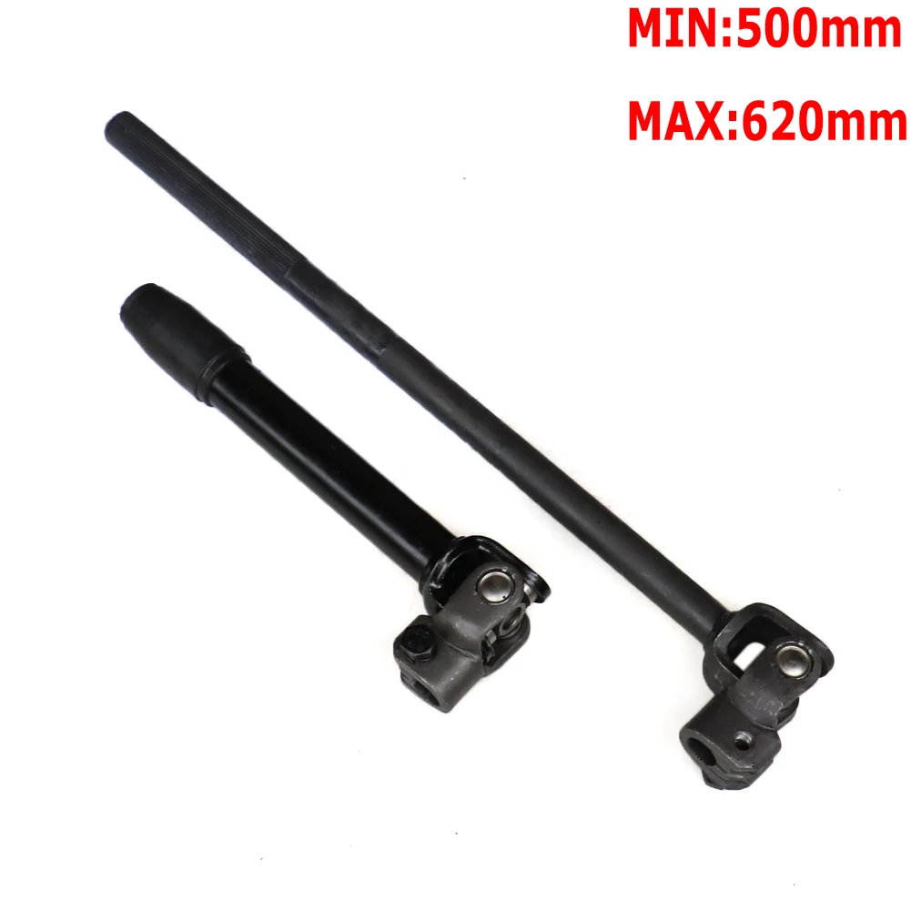 

620mm 30 Teeth Adjustable Steering Knuckle Go Kart U joints Shaft Rod For China 110CC 150CC Go Golf Cart Buggy UTV Bike Parts