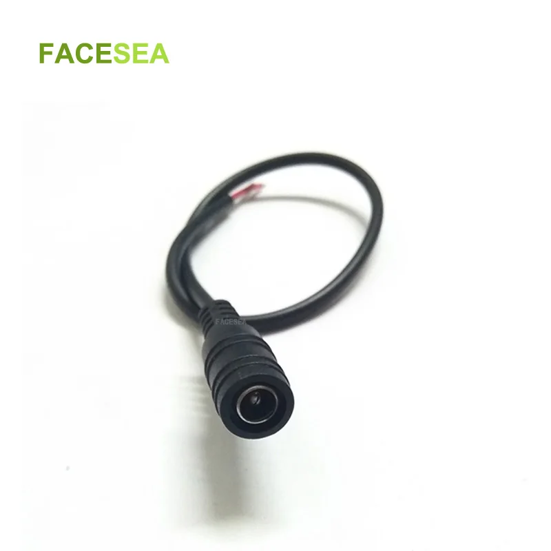 

50pcs 100pcs 30cm wire cable 2 pin 5.5X2.1mm 12V DC Power Plug Female Jack Plug Connector Cable Copper for CCTV LED Strip