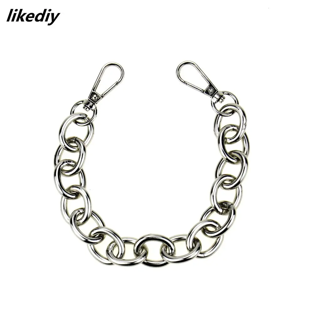 1 Piece About 30 CM O Type Replacement Short Metal Chain For Handbag DIY Bag Strap Accessories Bronze/Silver/Gold/Gun Black