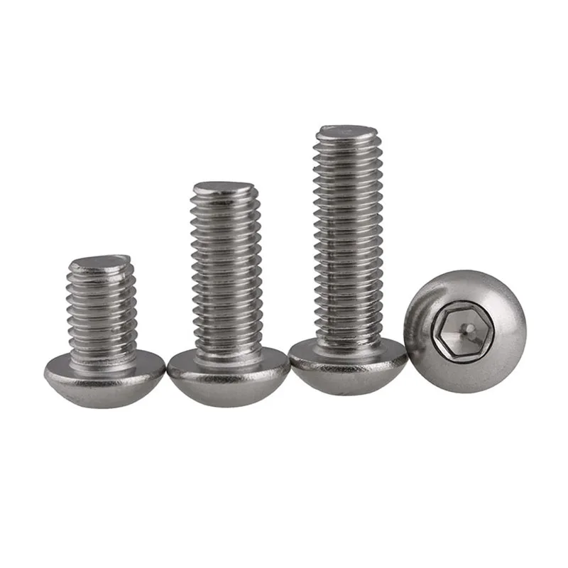 Tornillos hexagonales de cabeza de botón, tornillos Allen A4 de acero inoxidable 316 de grado marino, 8-50mm, DIN7380, M3, M4, M5, M6, 10 y 20 Uds.