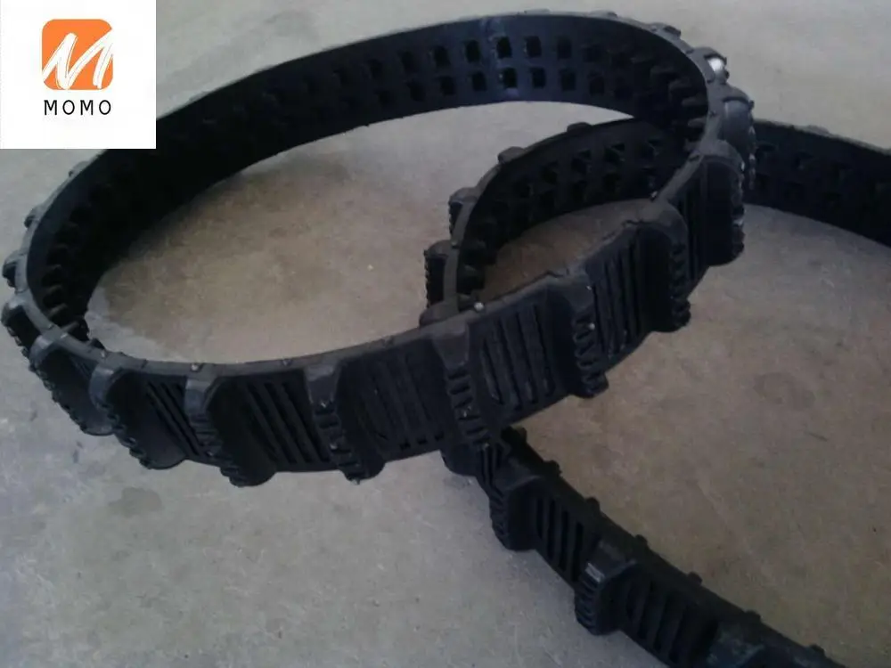 Grass mower rubber track