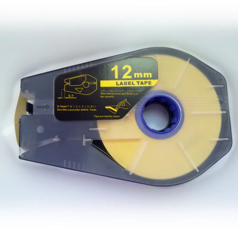 

Compatible with 12mm yellow sticker tm-1112y label tapes cassette for cable ID printer mk1500,mk1100,mk1000,mk2100,m-1pro 11