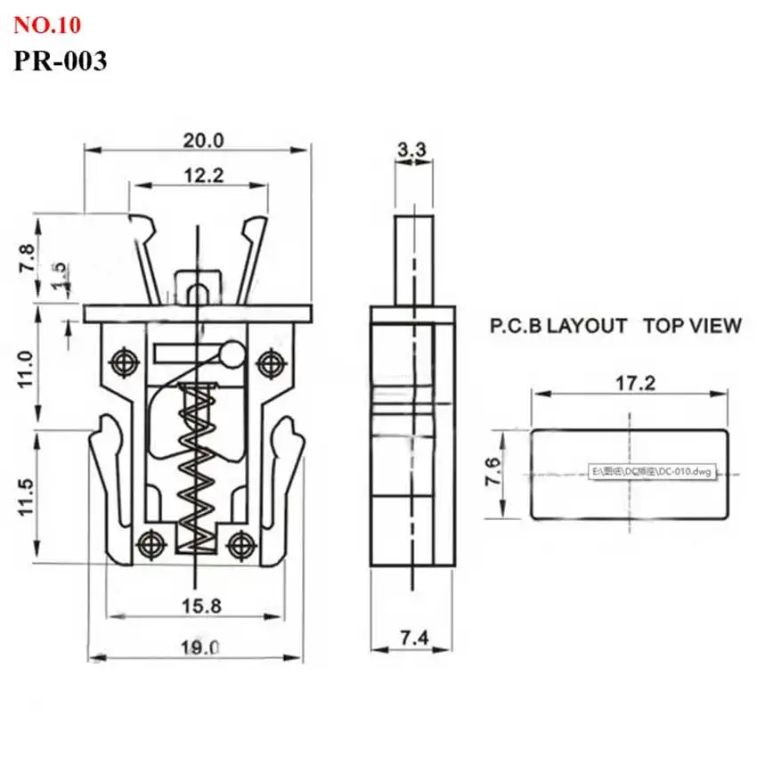 10PCS PR-001 002 003 004 005 06A SP-05 Small Door Lock Switch Lock For MS Air Conditioner Set Top Box TV EVD DVD Door Cover