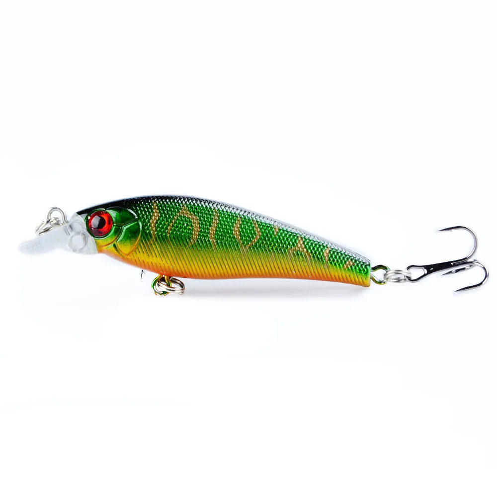 1 PCS 7.5cm 6.5g Minnow Fishing Lures Wobbler Hard Baits Crankbaits ABS Artificial Lure for Bass Pike Fishing Tackle