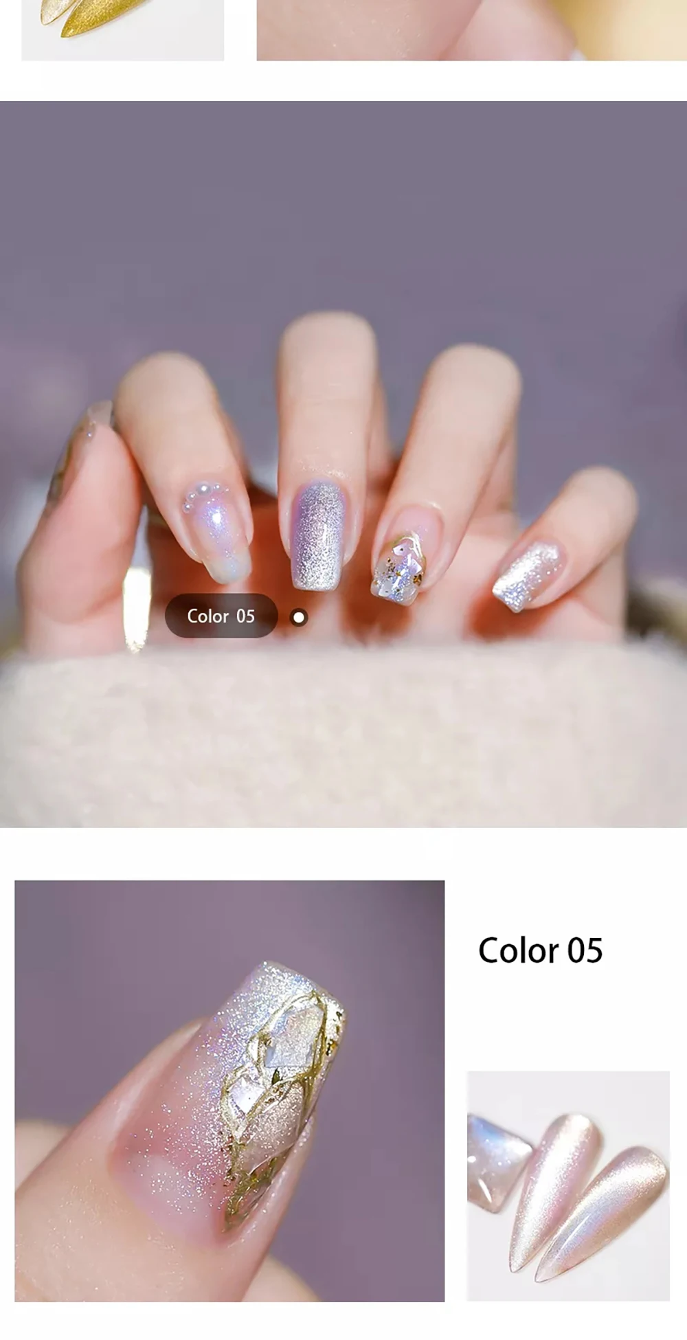 Vendeeni Glitter 9D Cat Eye Nagelgel-Lack Magnet Hybrid Laser Bunter Nagelkunst-Gel-Lack UV LED Aushärtbarer Nagelgel-Lack – Detail 10