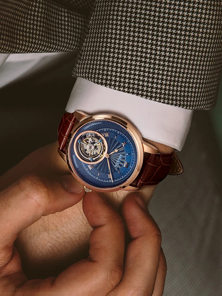 Imagem -05 - Ailang Novo Autêntico Luxo Real Tourbillon Relógio Mecânico Moda Negócios Relógio Masculino à Prova Impermeável Água