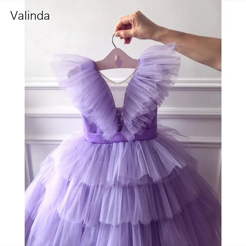 Tulle Girl Dress for Birthday Party Wedding Tutu Pageant Formal Occasion Gowns